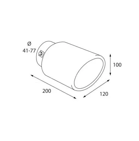 Lampa ΑΚΡΟ (ΜΠΟΥΚΑ) ΕΞΑΤΜΙΣΗΣ ΟΒΑΛ TS-78 41>77mm (ΜΗΚΟΣ: 200mm / ΦΑΡΔΟΣ: 120mm ) LAMPA - 1 TEM. L6006.2 