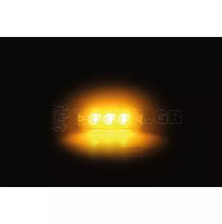 Lampa ΣΤΡΟΜΠΟ ΠΟΡΤΟΚΑΛΙ 12/24V 3 LED 4 ΧΡΗΣΕΩΝ ΑΔΙΑΒΡΟΧΟ IP67 (ΠΑΧΟΣ: 7mm) 88x30mm  LAMPA - 1 TEM. L7298.9 