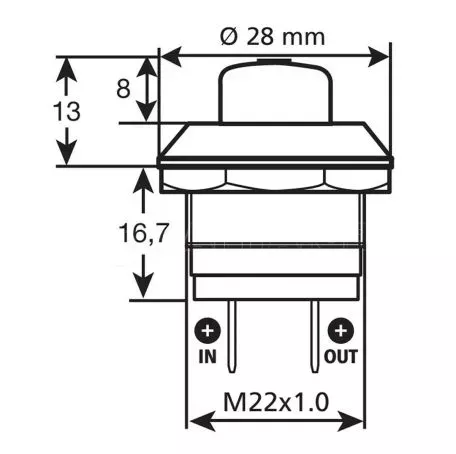 Lampa Διακόπτης 12/24V - 10A L4555.5 